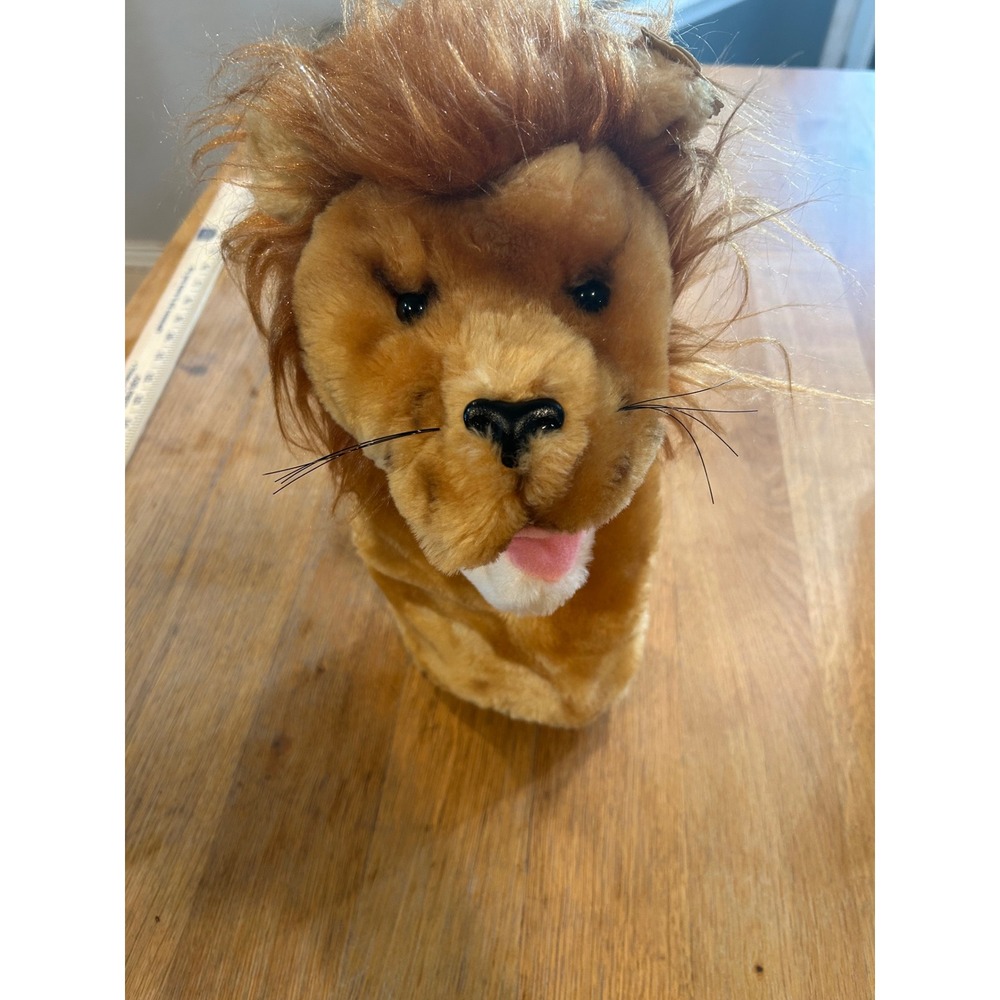 Vintage Dakin Super Nature Puppets Lancer Lion Hand Puppet 19-2452 Plush Toy